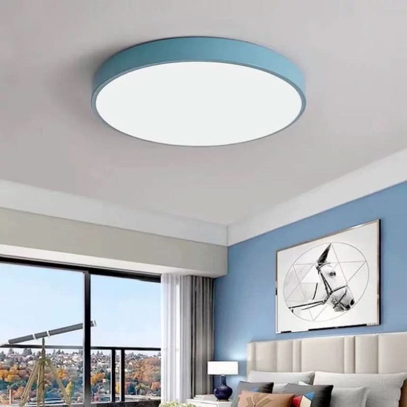 Runde LED Deckenleuchte aus Metall | Gleichmäßige Ausleuchtung für Wohnzimmer, Kinderzimmer, Büro | Energieeffizient Klasse A+ 3
