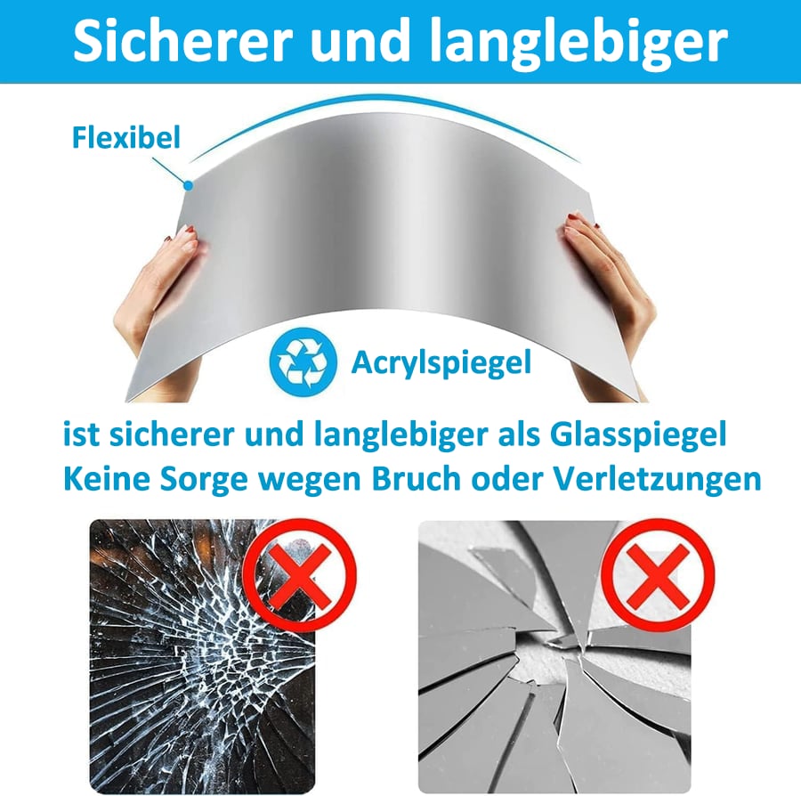 FlexiMirror™ – Flexible, bruchsichere Spiegel-Folie