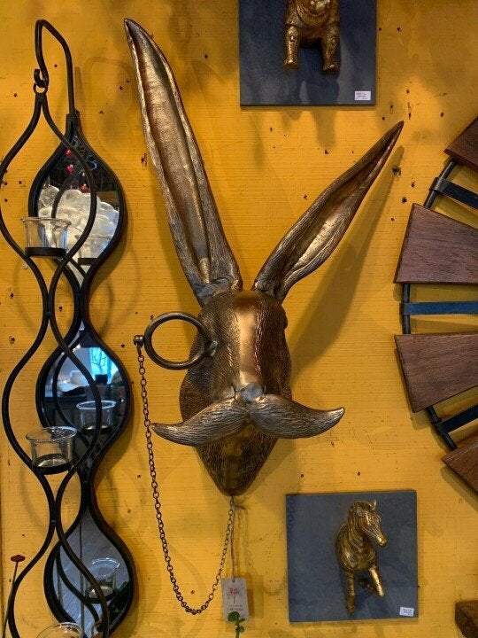 Tierkopf Wanddekoration aus Kunstharz | Handbemalt und UV-beständig | Wanddeko für Wohnzimmer, Flur, Büro oder Diele 14