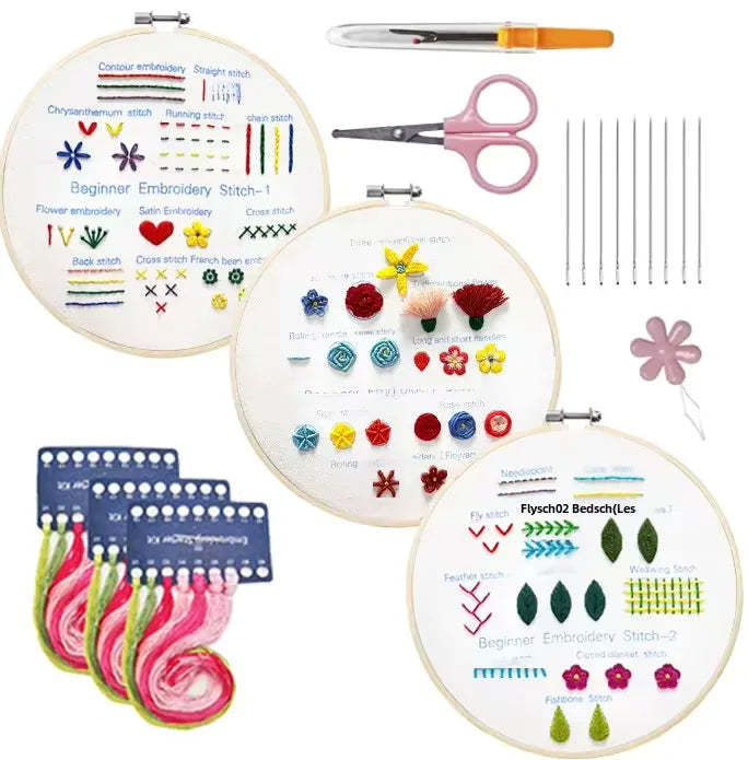 EmbryKit™ - Kreuzstich-Stickerei-Set für Anfänger
