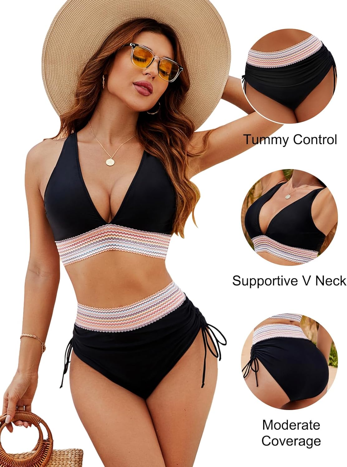 ErisLara™ – Bikini-Set für Damen mit hoher Taille