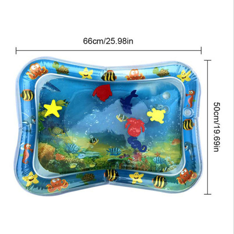 Baby Wassermatte PVC BPA-frei 66 x 50 cm | Blau mit Meeresmotiven, ab 3 Monaten | Fördert Motorik, Sinne & Bauchzeit 7