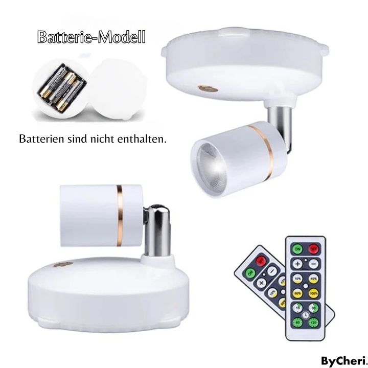 LED Akkuspot Kabellos | Dimmbar & Farbtemperatur per Fernbedienung | Warmweißes Licht, Batteriebetrieben, Montage in 60 Sekunden 13