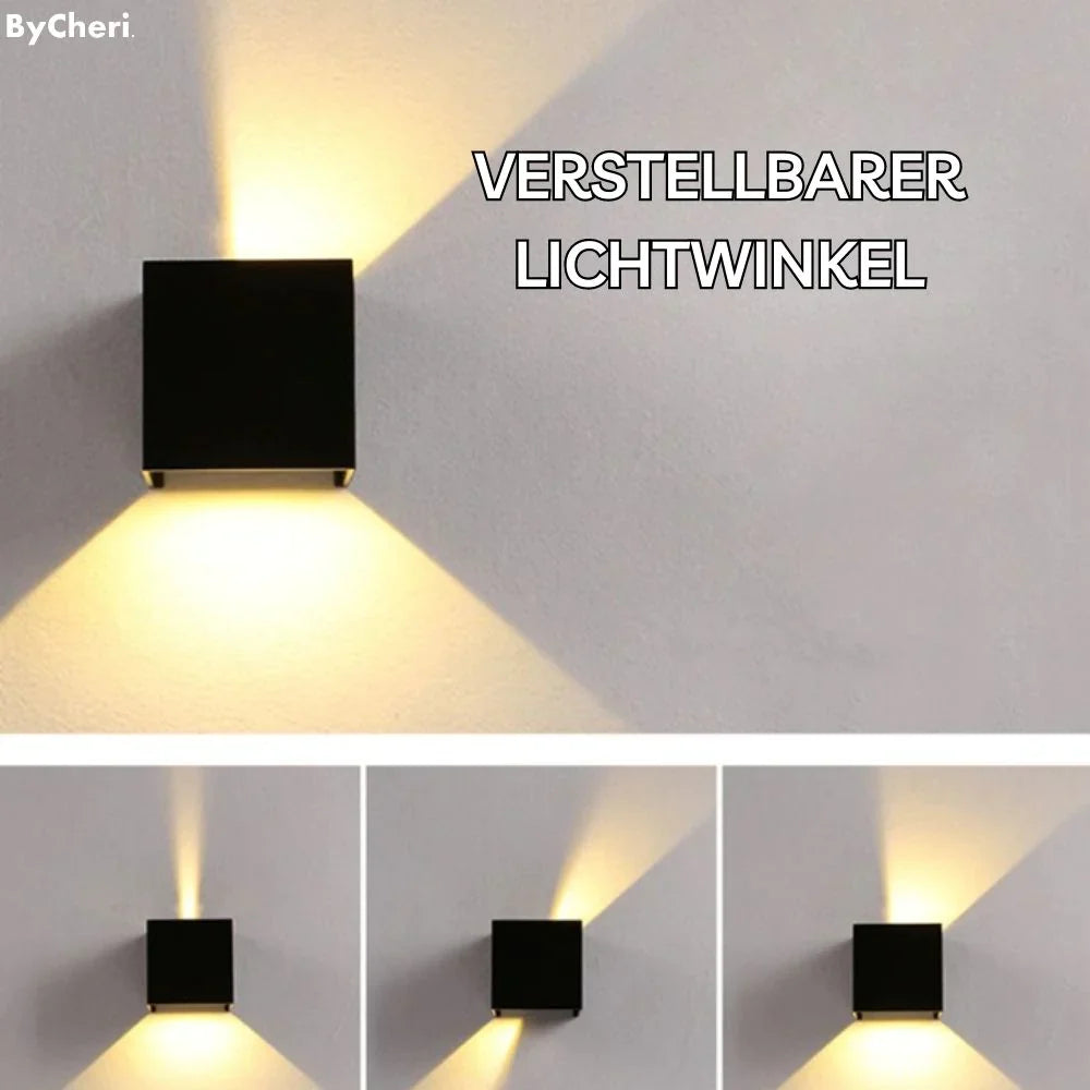 Kabellose LED Wandleuchte Würfelform | Bewegungssensor, USB-Akku 60 Tage Laufzeit | Warmes 3000K Licht ohne Bohren oder Kabel 3