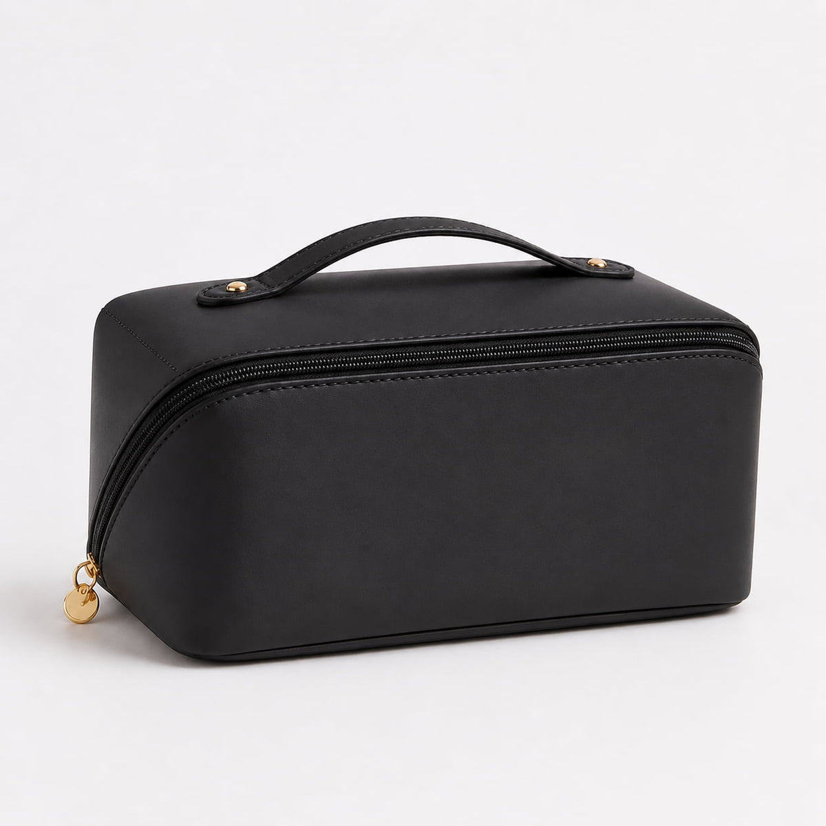 Kosmetiktasche Kunstleder mit 5 Fächern | 23,5x11x10,5 cm, wasserabweisend | Erhältlich in Rosa, Braun, Schwarz, Creme 11