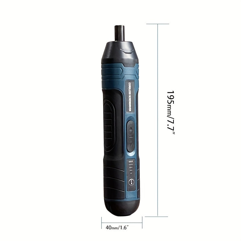 Akkuschrauber Set Kompakt 3.6V Lithium-Akku | 4 Drehmomentstufen, bis 5 Nm | USB-Ladefunktion, 20 Bits inklusive 5