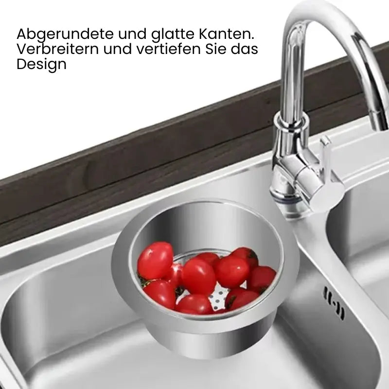 1+1 Gratis | DuckMouth – Edelstahl-Eckabflussgitter & Küchenorganisationskorb