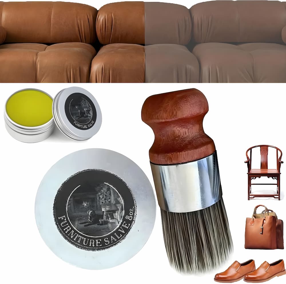 Leder Pflegebalsam 150 g | Bienenwachs & natürliche Öle | Für Sofa, Tasche, Jacke & Autositz zum Auffrischen und Pflegen 1