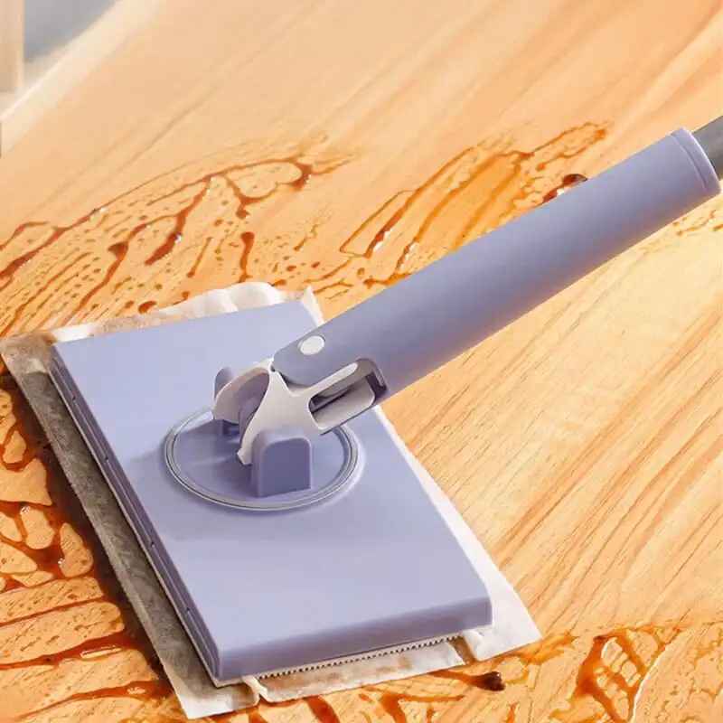 Klemmmopp Edelstahl 71/93/115 cm | Weiß oder Violett | Automatische Klemmung, Schnelltrocknend für Nass- und Trockenreinigung 10