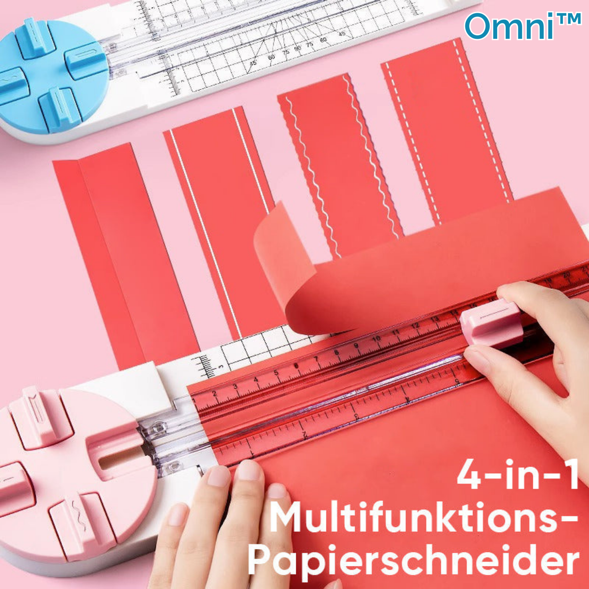 4-in-1 Papierschneider ABS-Kunststoff | Schneidet Linien, Kurven, Falze & gestrichelte Schnitte | Kindersichere Klinge, faltbar 1