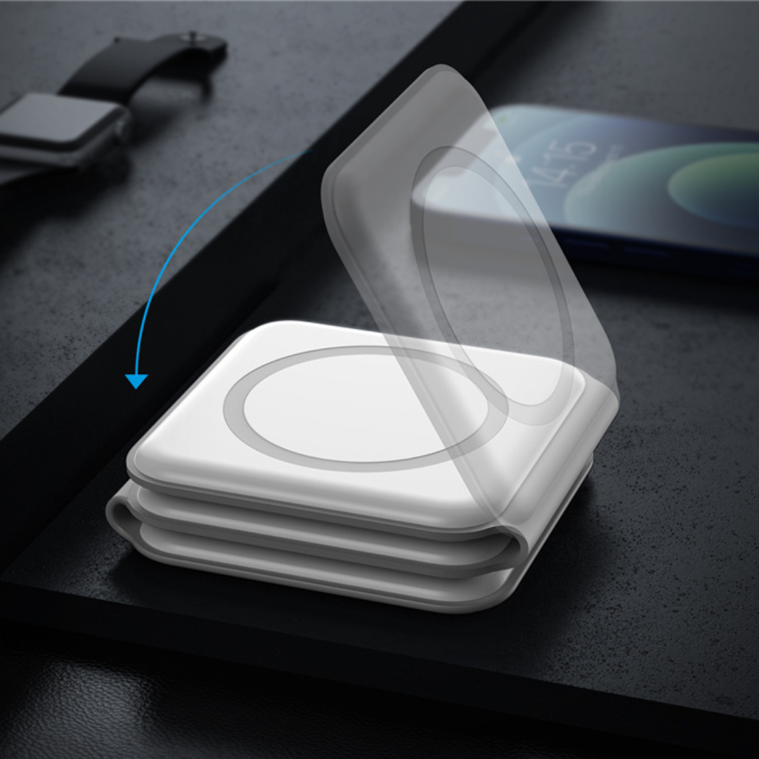 3-in-1 Kabellose Ladestation für iPhone, Watch & AirPods | Faltbar, 65 W, Qi-kompatibel | Magnetisch mit Ladeanzeige, USB-C 6