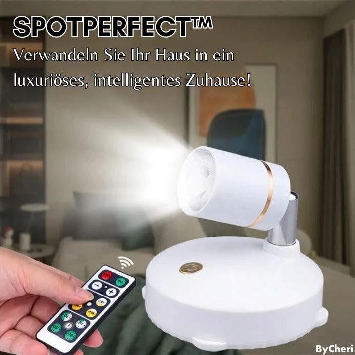 LED Akkuspot Kabellos | Dimmbar & Farbtemperatur per Fernbedienung | Warmweißes Licht, Batteriebetrieben, Montage in 60 Sekunden 1