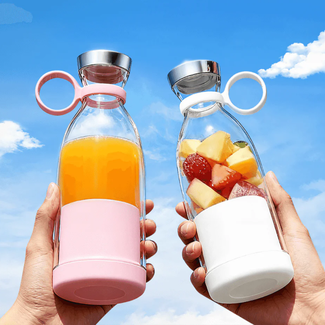 Tragbarer Smoothie-Mixer | Akku-Betrieb, rutschfeste Basis | Mixt direkt in der Trinkflasche, mit Automatik-Stopp 6