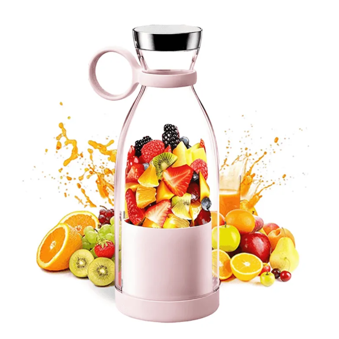 Tragbarer Smoothie-Mixer | Akku-Betrieb, rutschfeste Basis | Mixt direkt in der Trinkflasche, mit Automatik-Stopp 1