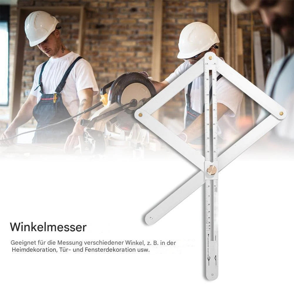 Winkelmesser für Ecken aus Edelstahl | Skala 10-170° für Innen- und Außenwinkel | Präzise Gehrungsschnitte ohne Nachmessen 2