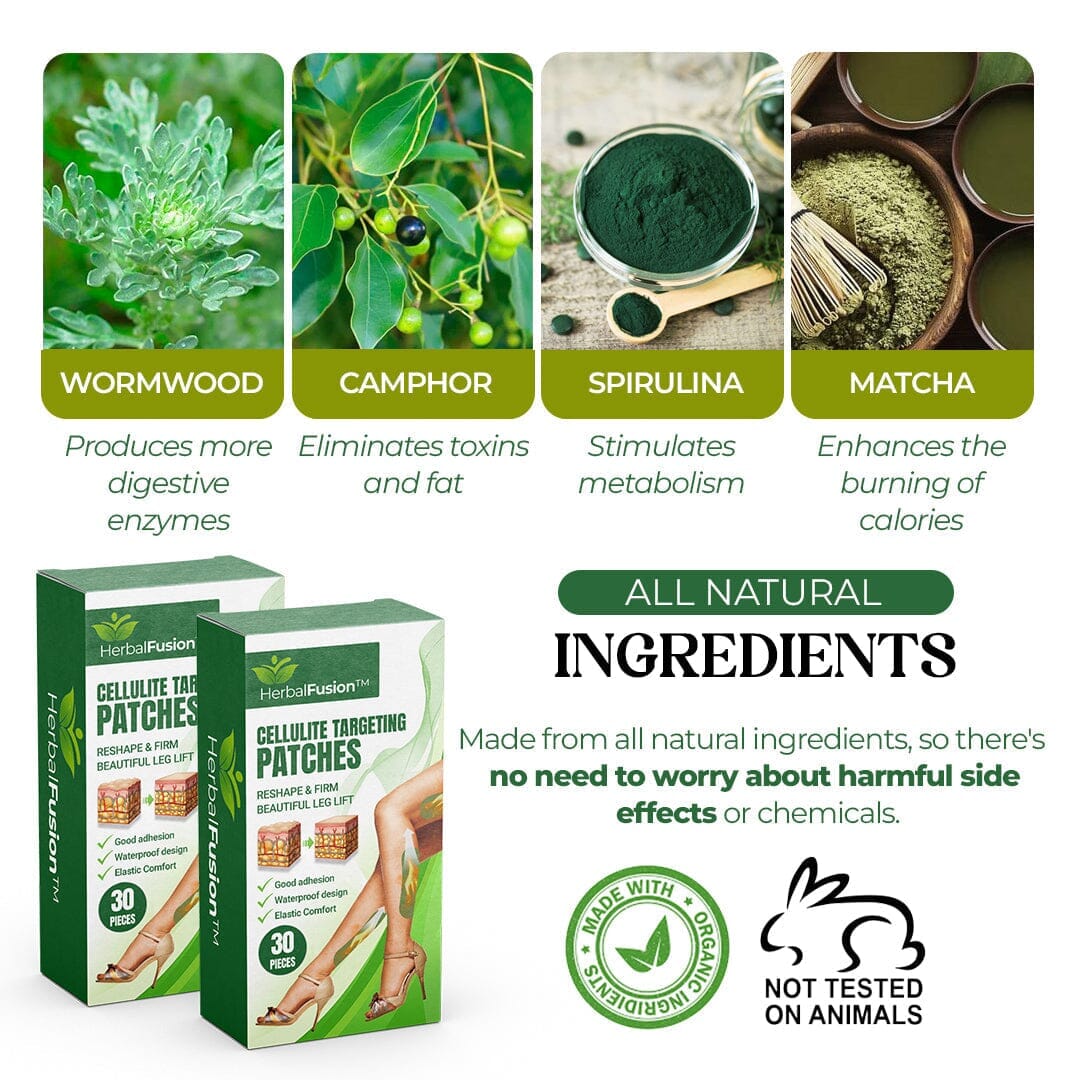 1+1 Gratis | HerbalFusion - Cellulite-Zielpflaster