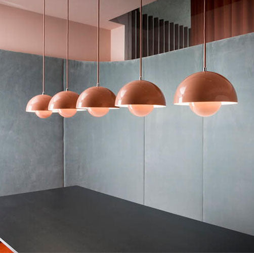 Halbkugel Pendelleuchte Metall | Nordisches Kuppel Design mit E27 Fassung | Gleichmäßiges Licht für Wohn- und Essbereich 4