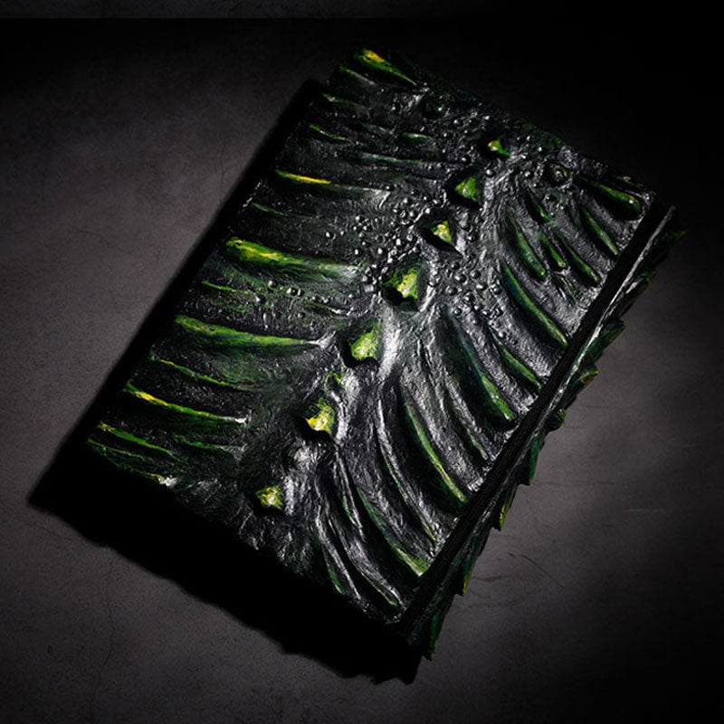 DragonBook™ – Handgefertigtes, geprägtes Harz-Tagebuch mit graviertem Einband