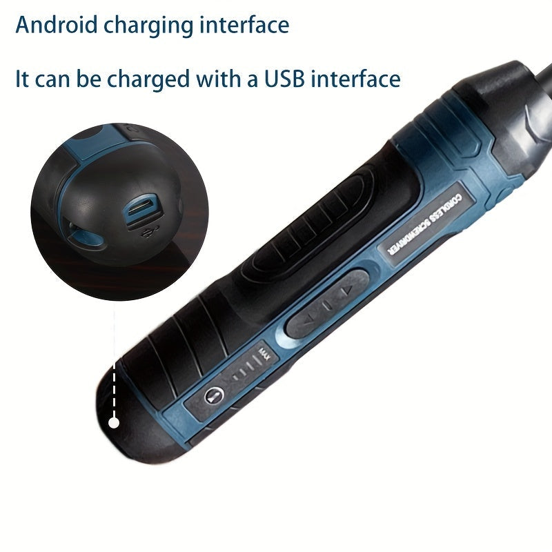 Akkuschrauber Set Kompakt 3.6V Lithium-Akku | 4 Drehmomentstufen, bis 5 Nm | USB-Ladefunktion, 20 Bits inklusive 11