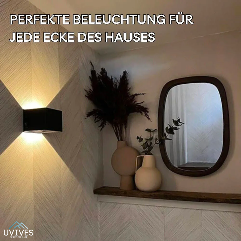 Kabellose LED Wandleuchte Würfel-Design | USB-aufladbar, 60 Tage Akkulaufzeit | Bewegungssensor, 3 Leuchtmodi, warmweißes Licht 10