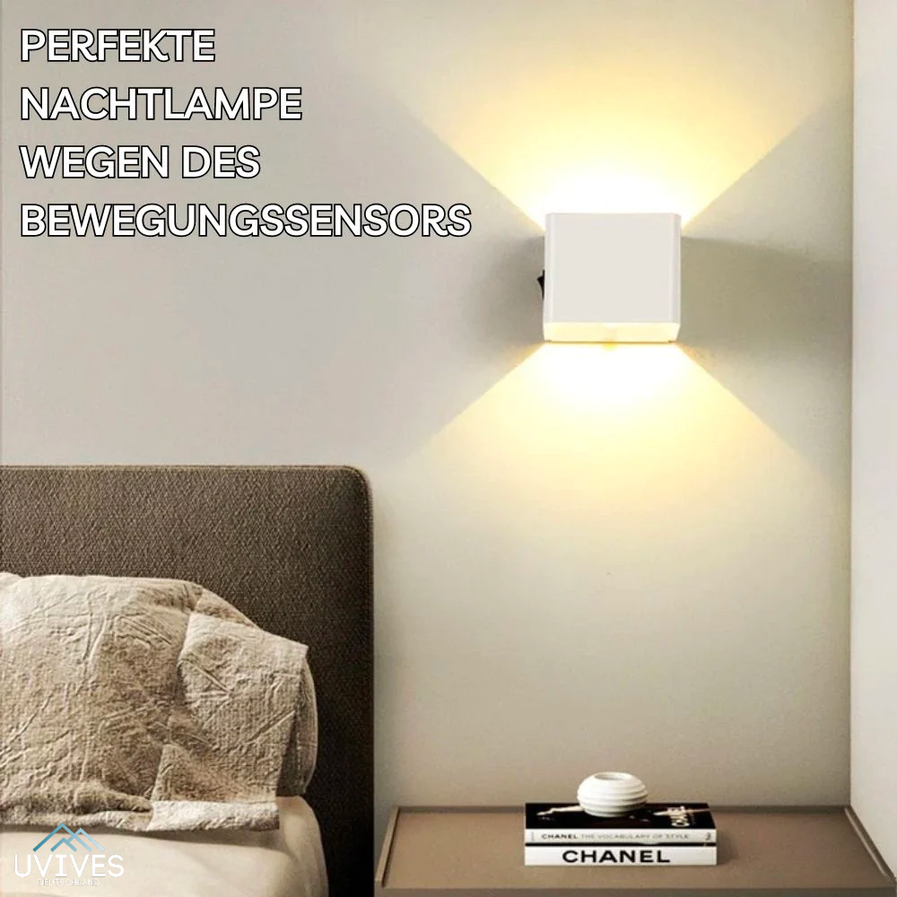 Kabellose Wandlampe mit Bewegungssensor | USB-Aufladbar, 3 Modi, Würfel-Design | Bis zu 60 Tage Akkulaufzeit ohne Kabel 6