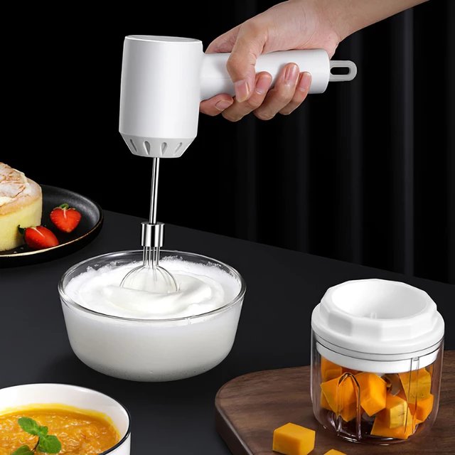 Kabelloser Elektromixer 2in1 Fleischzerkleinerer Schneebesen USB