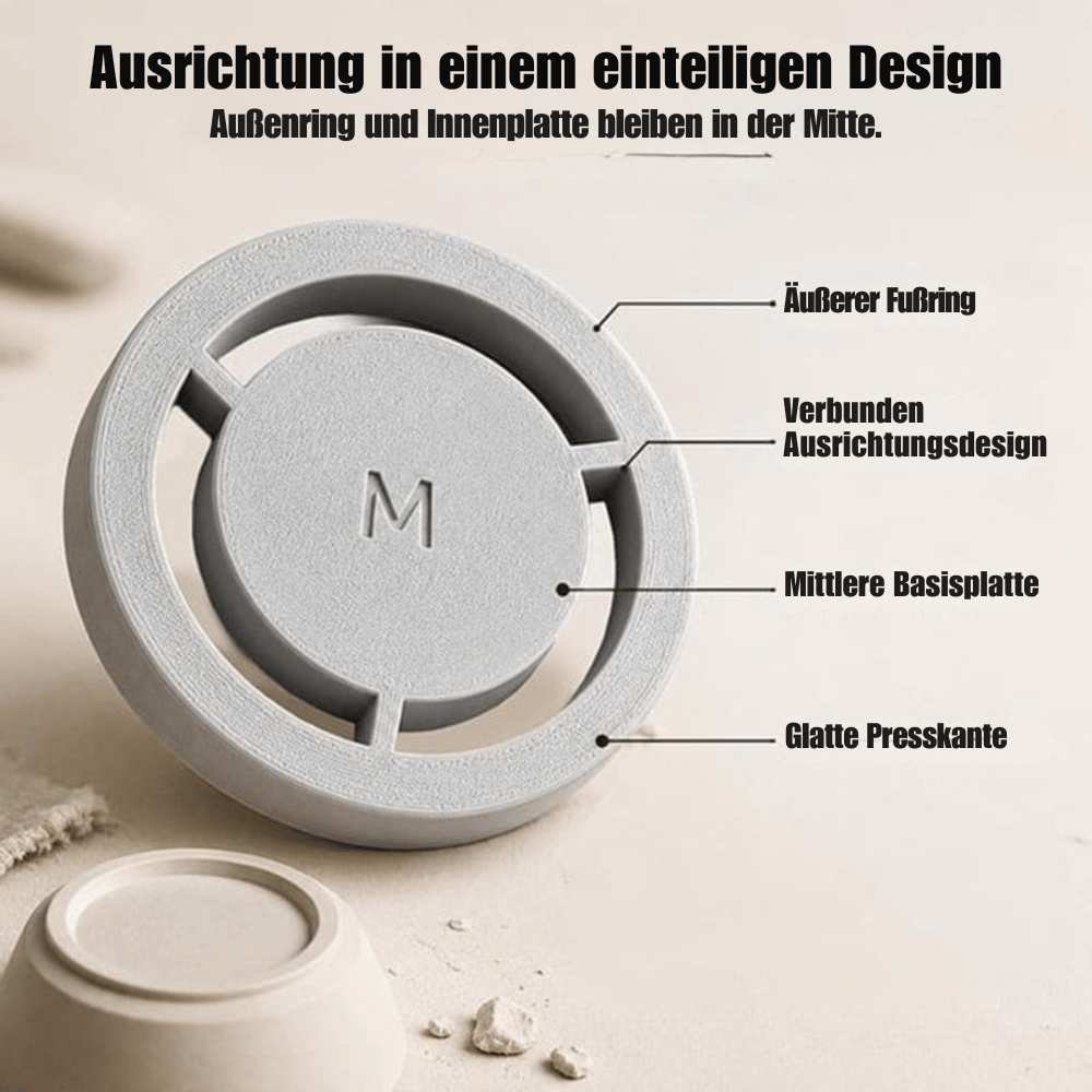 Zentrierwerkzeug für Keramik aus PLA | 5-teiliges Set mit 5 Fußringgrößen | Präzise Zentrierung für Ton in 3 Schritten 6