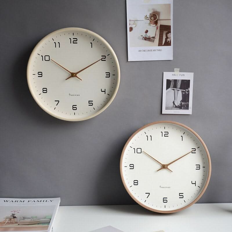 Wanduhr aus Holz und PVC | Skandinavisches Design mit leisem Quarzuhrwerk | Zeitlose Deko für Wohnzimmer, Büro und Schlafzimmer 3