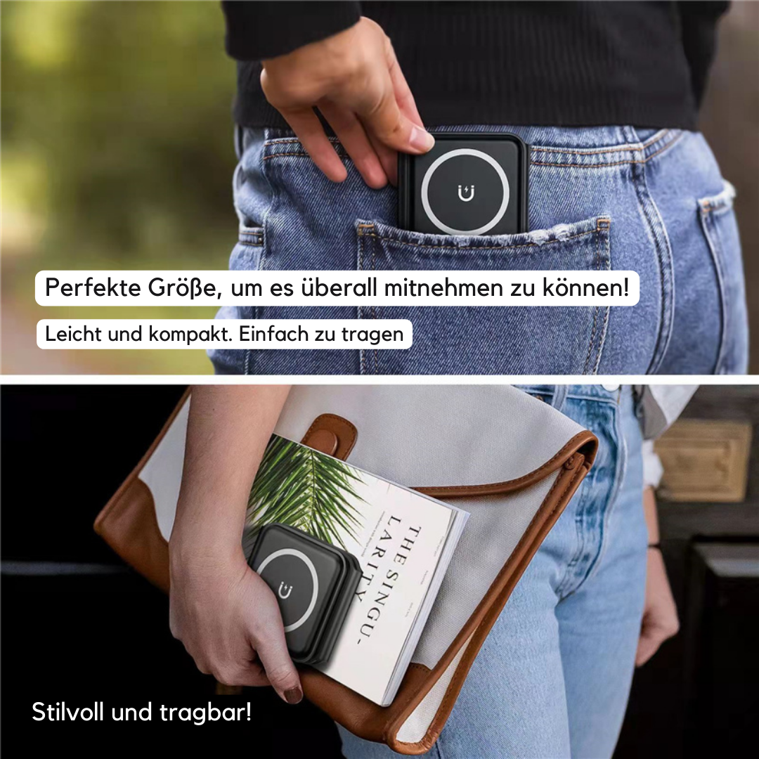 3-in-1 Kabellose Ladestation für iPhone, Watch & AirPods | Faltbar, 65 W, Qi-kompatibel | Magnetisch mit Ladeanzeige, USB-C 8