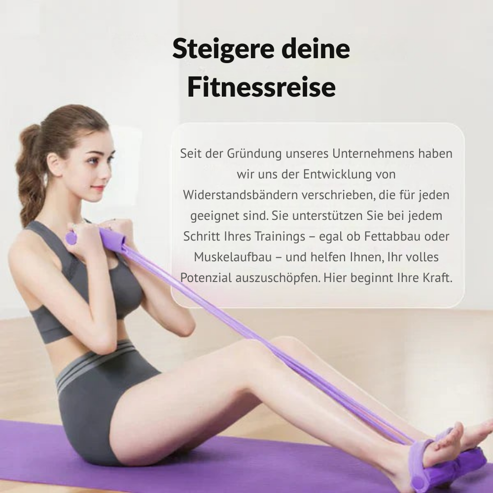 Ganzkörpertrainer mit Widerstandsbändern | Training für Arme, Beine, Bauch und Rücken | TPE mit Latex-Bändern, kompakt & leicht 15