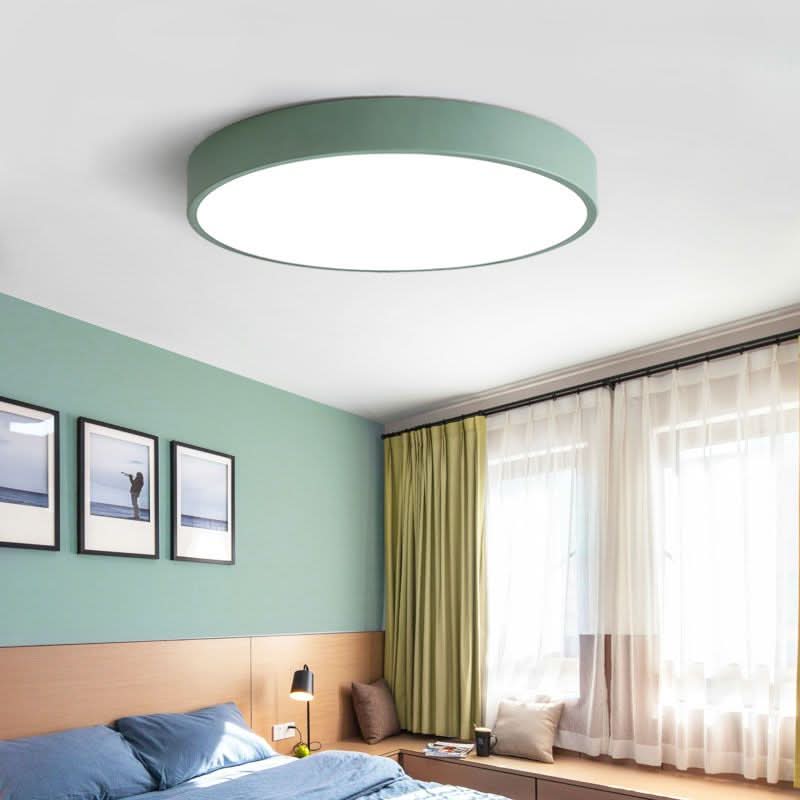 Runde LED Deckenleuchte aus Metall | Gleichmäßige Ausleuchtung für Wohnzimmer, Kinderzimmer, Büro | Energieeffizient Klasse A+ 5