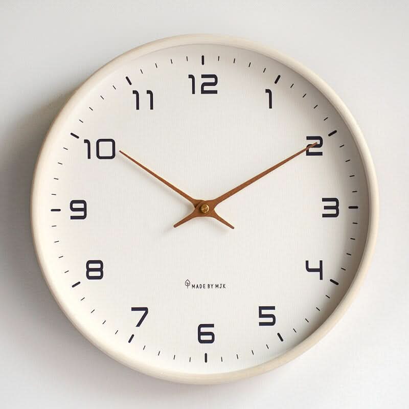 Wanduhr aus Holz und PVC | Skandinavisches Design mit leisem Quarzuhrwerk | Zeitlose Deko für Wohnzimmer, Büro und Schlafzimmer 6