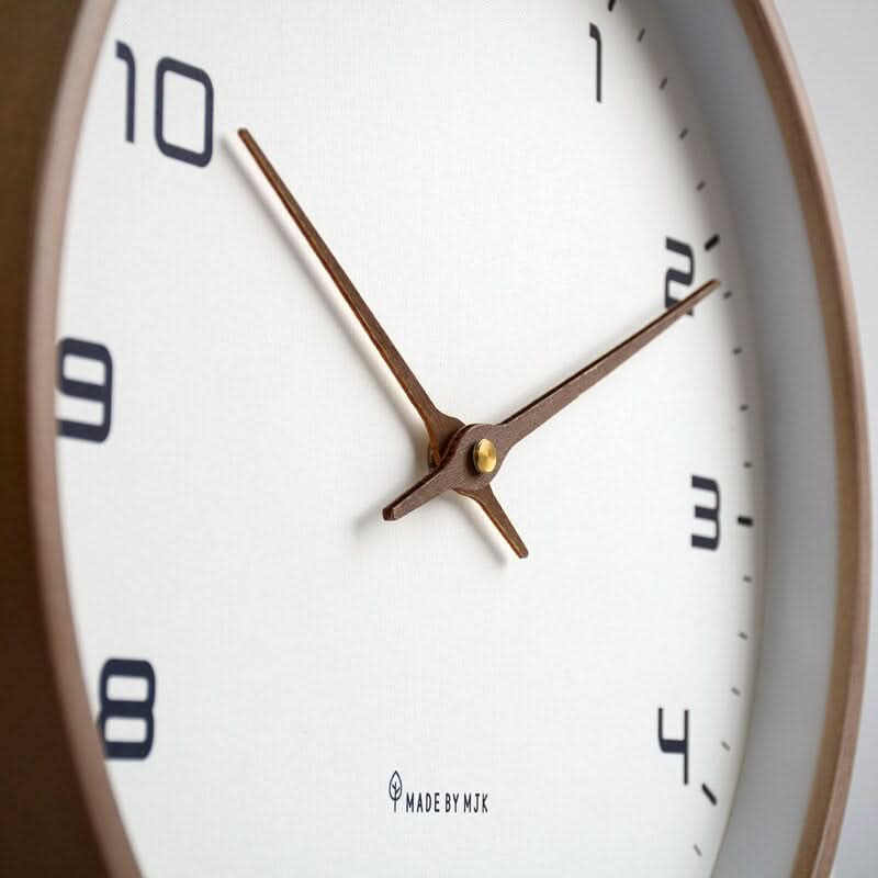 Wanduhr aus Holz und PVC | Skandinavisches Design mit leisem Quarzuhrwerk | Zeitlose Deko für Wohnzimmer, Büro und Schlafzimmer 5