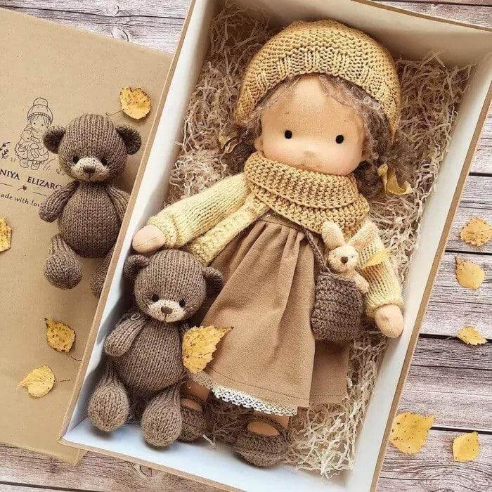Handgefertigte Stoffpuppe aus Baumwolle | Weiches, minimalistisches Design | Fördert Fantasie und Geborgenheit 5