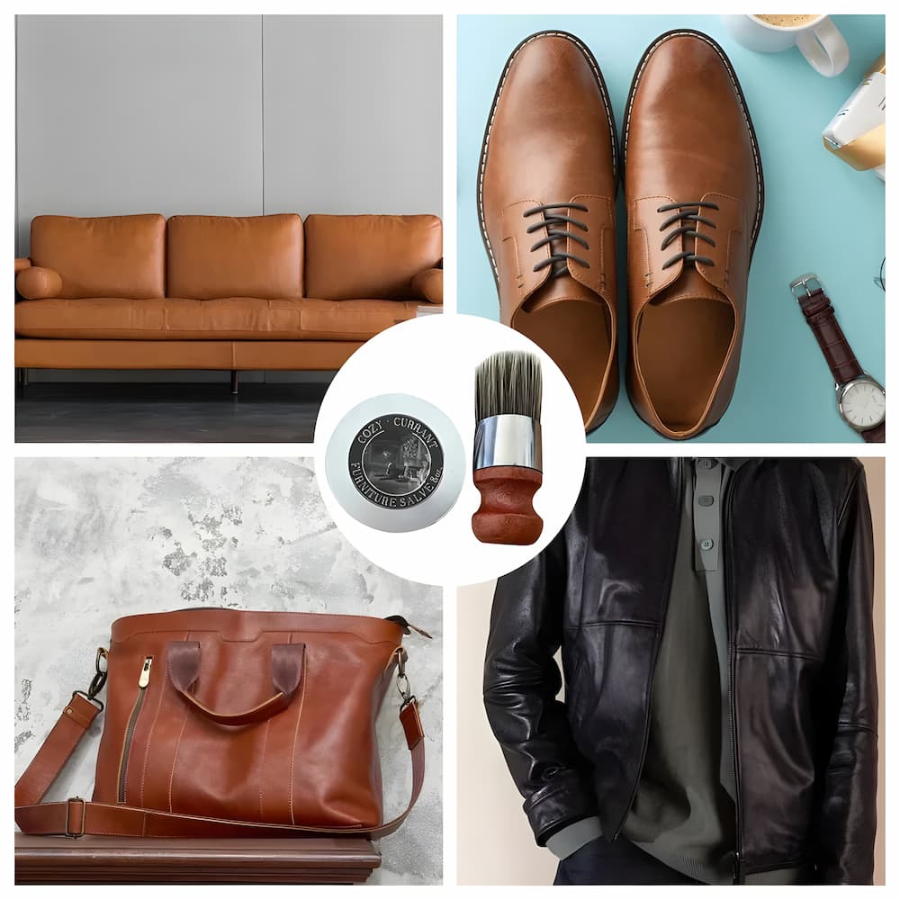 Leder Pflegebalsam 150 g | Bienenwachs & natürliche Öle | Für Sofa, Tasche, Jacke & Autositz zum Auffrischen und Pflegen 4