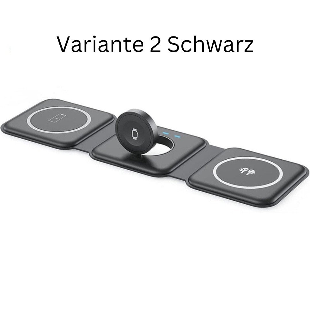 3-in-1 Kabellose Ladestation für iPhone, Watch & AirPods | Faltbar, 65 W, Qi-kompatibel | Magnetisch mit Ladeanzeige, USB-C 14