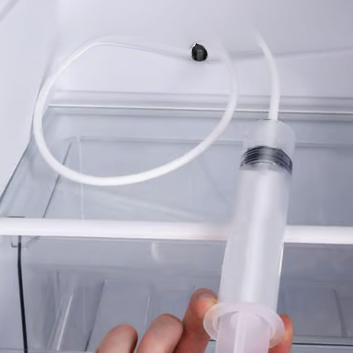 Kühlschrank Ablaufreiniger Set | Flexible Bürste mit Sprühfunktion | Edelstahl, Nylon und PVC, reinigt ohne Chemie 4
