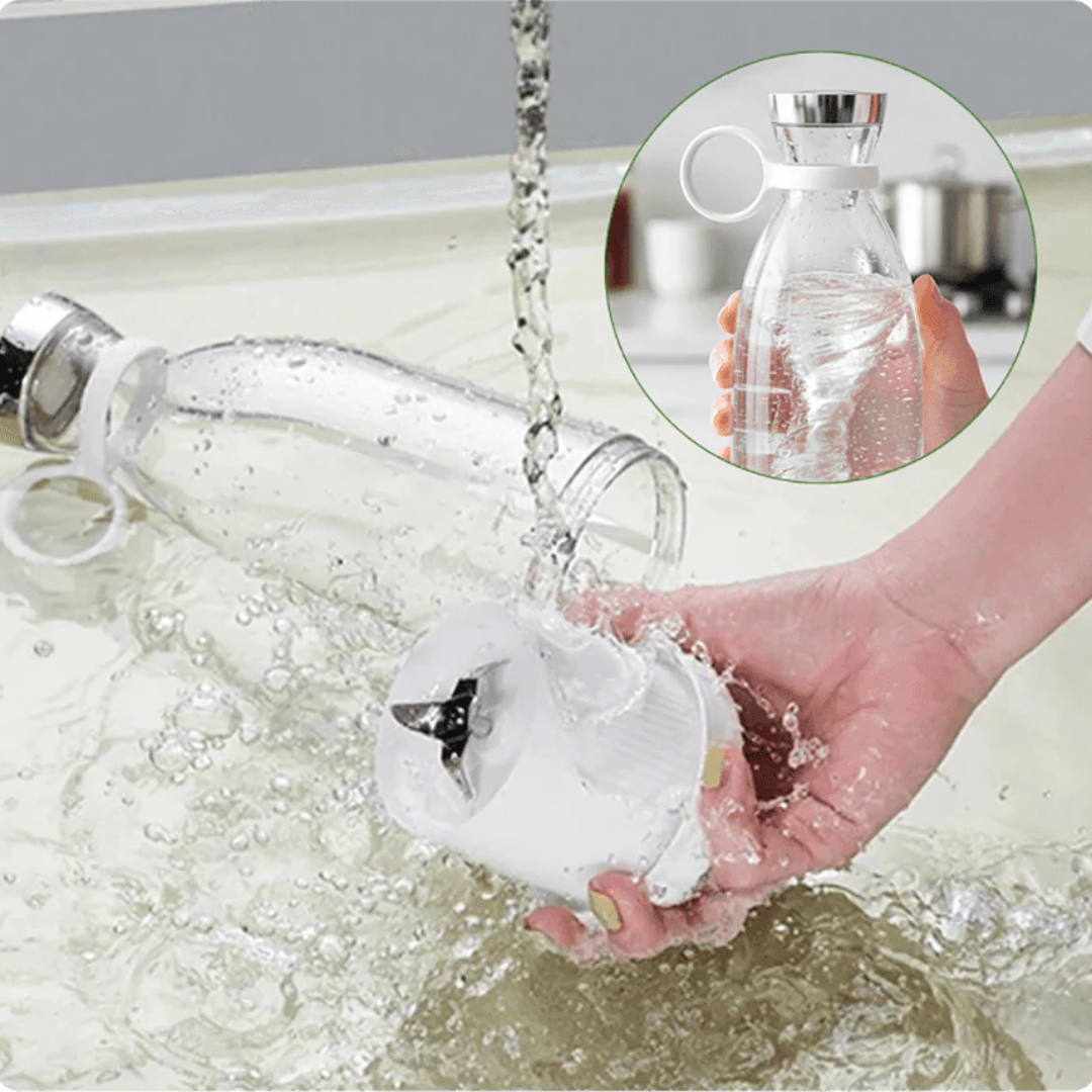 Tragbarer Smoothie-Mixer | Akku-Betrieb, rutschfeste Basis | Mixt direkt in der Trinkflasche, mit Automatik-Stopp 5
