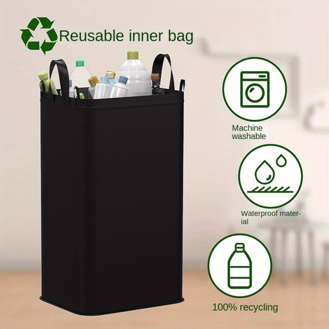 Faltbare Aufbewahrungstasche für Plastikmüll und Pfandflaschen | Wasserdicht, 4 Farben | Platzsparend & Waschbar 5