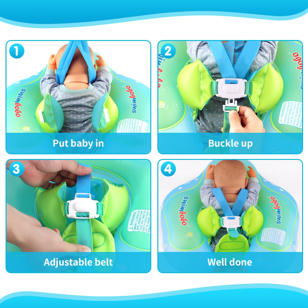 AquaFloaty™ – Baby-Schwimmring mit Sonnendach, tragbar und leicht aufzublasen