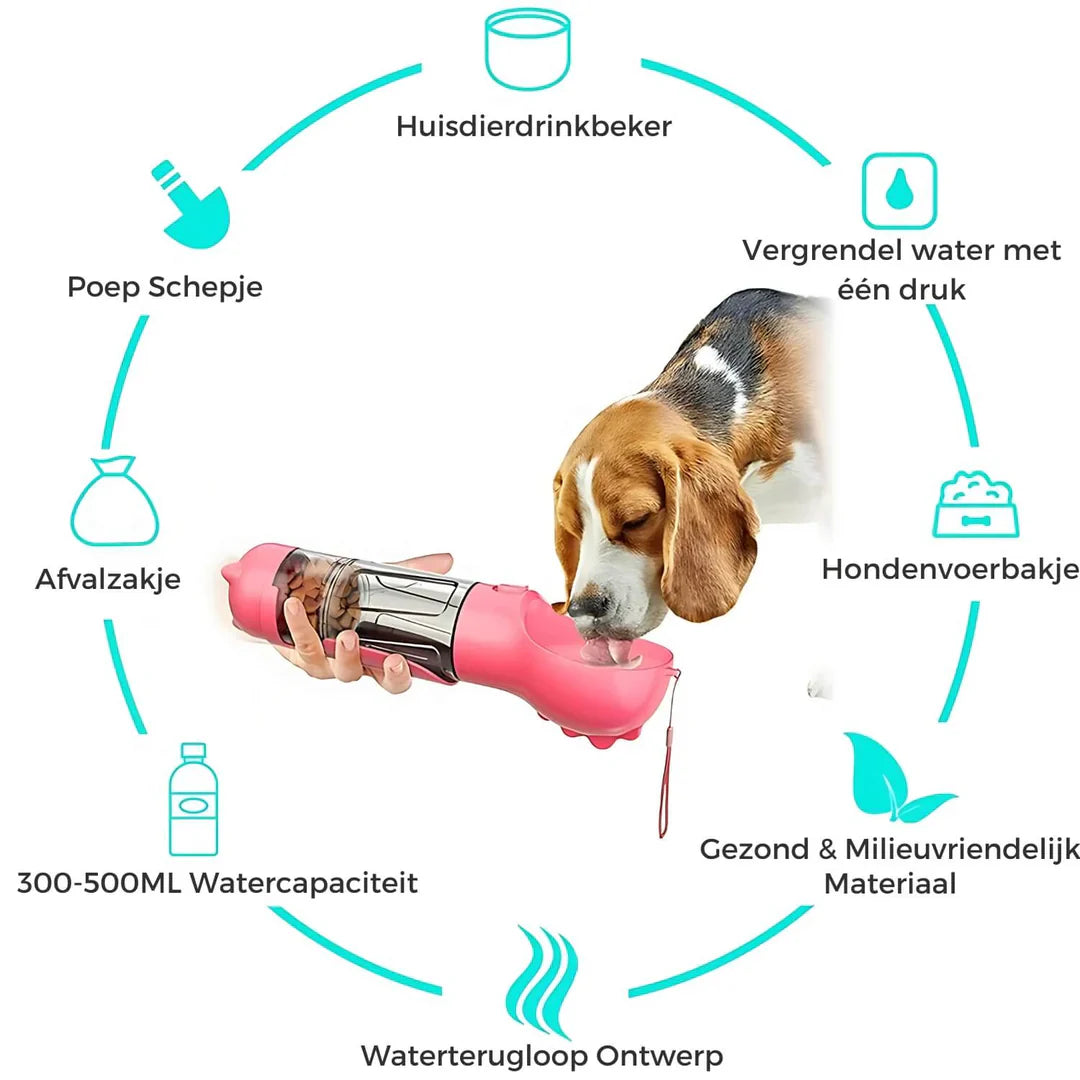 PuppyWander™ – 4-in-1 tragbare Flasche für Haustiere