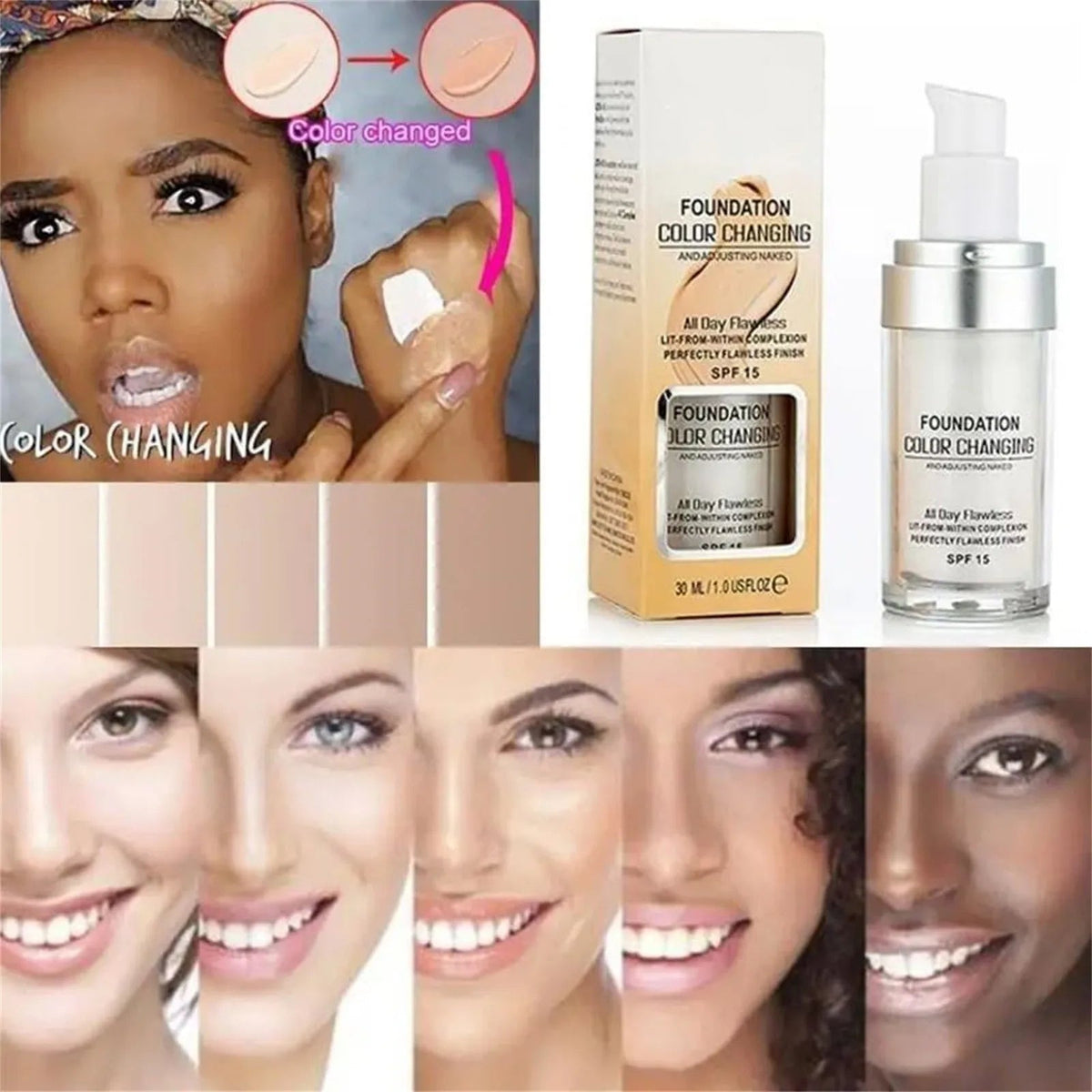 Adaptive Foundation 30 ml SPF15 Leichte Deckkraft Feuchtigkeit 3