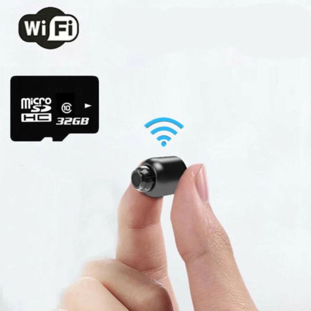 Mini Überwachungskamera WLAN Innen | 1080P Full HD, Nachtsicht & Bewegungsmelder | App-Steuerung, bis 64GB Speicher 12