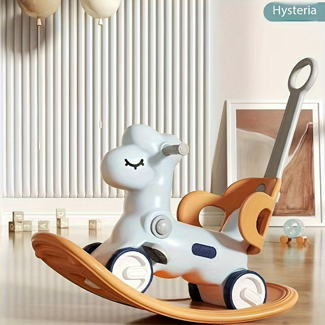 2-in-1 Schaukelpferd und Laufrad aus Kunststoff | Rutschfeste Oberfläche für Kinder 0-6 Jahre | Fördert Motorik und Balance 12