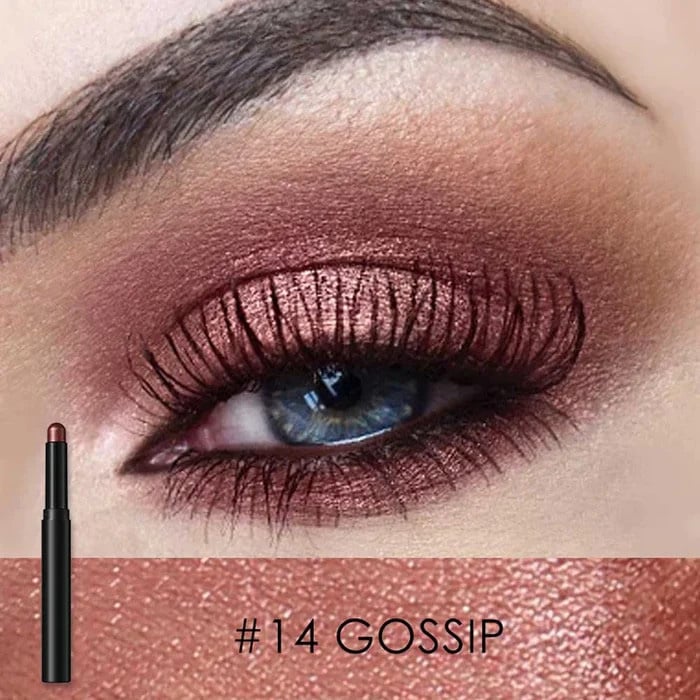 2-in-1 Lidschatten Eyeliner Stift für Damen | Wasserfest & Wischfest | Hypoallergen, Aufbaubar, Kein Primer nötig 14