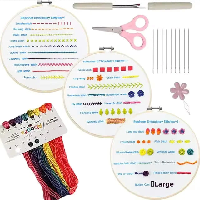 EmbryKit™ - Kreuzstich-Stickerei-Set für Anfänger