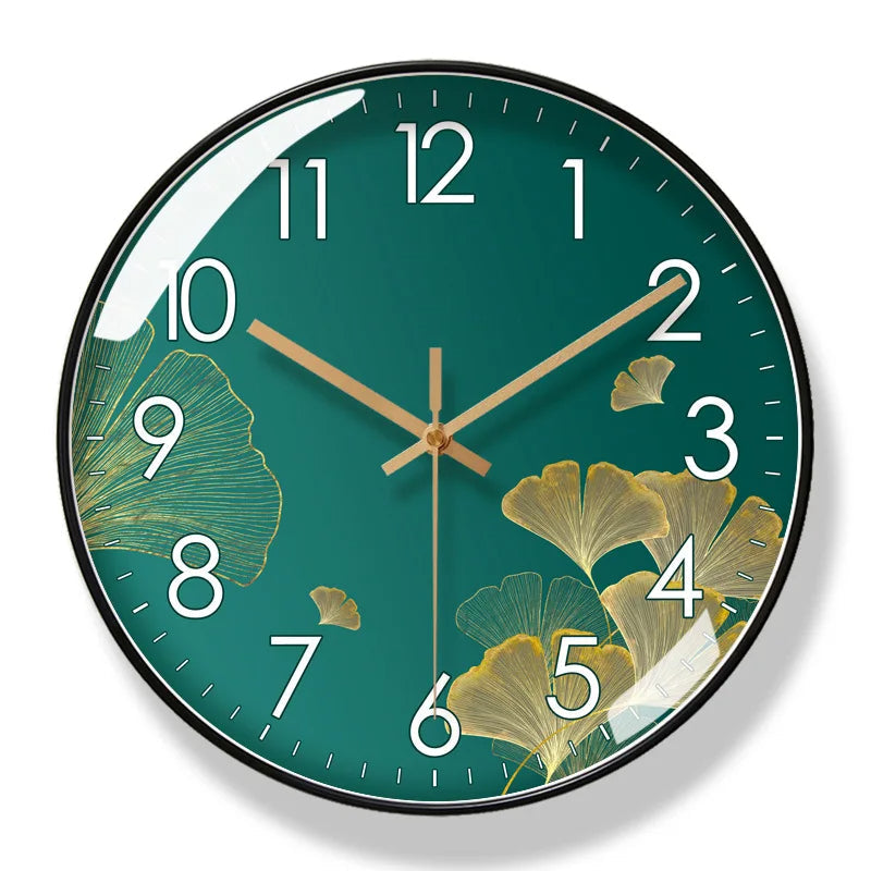 Geräuschlose Blumen-Wanduhr aus Kunststoff & Glas | 25 oder 30 cm, 6 Farbvarianten | Präzises Quarzwerk ohne Ticken 3