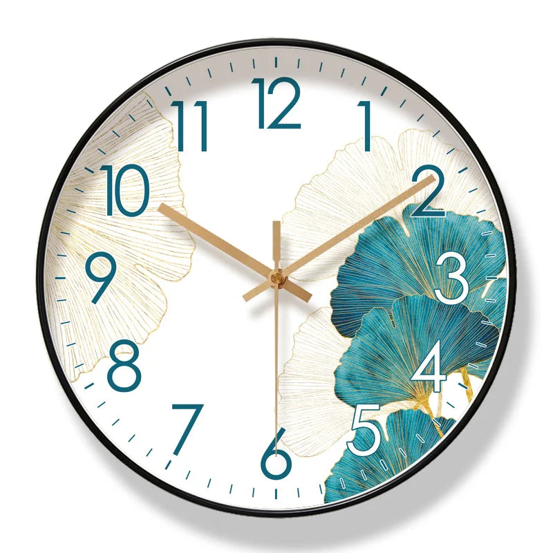 Geräuschlose Blumen-Wanduhr aus Kunststoff & Glas | 25 oder 30 cm, 6 Farbvarianten | Präzises Quarzwerk ohne Ticken 5