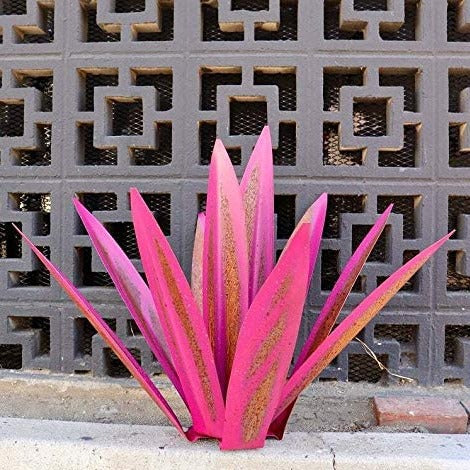 Agave Skulptur aus Metall | 27, 35 oder 55 cm, handbemalt | Rostfrei und wetterfest für Garten, Terrasse und Wohnraum 7