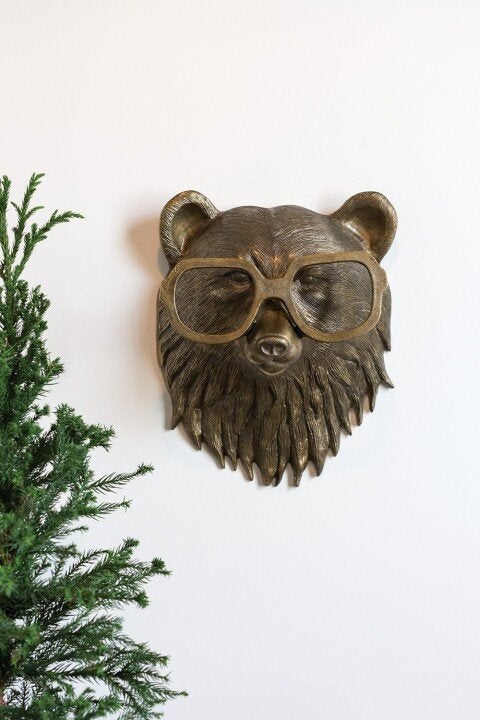 Tierkopf Wanddekoration aus Kunstharz | Handbemalt und UV-beständig | Wanddeko für Wohnzimmer, Flur, Büro oder Diele 13